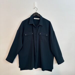 Contemporaine Simon’s - Deep Emerald Green Shacket / thick blouse XXL